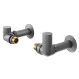 Totally Rads Radiator Valves Crosswater MPRO Corner Radiator Valves Slate