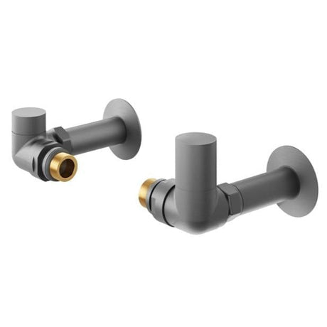 Totally Rads Radiator Valves Crosswater MPRO Corner Radiator Valves Slate