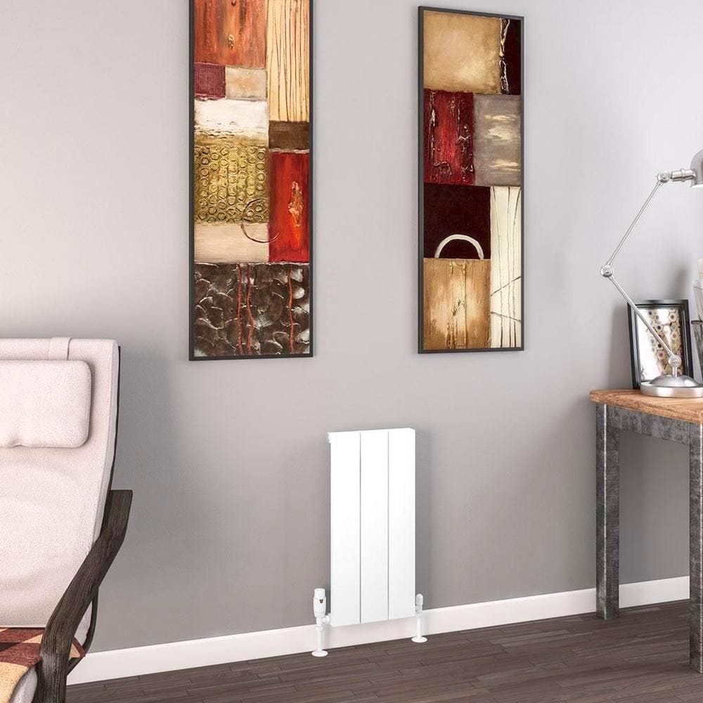 Eastbrook Panel Radiator Eastbrook Charlton Vertical Designer Radiator in Matt White 600 x 280 / Electric Only