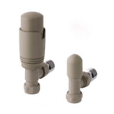 Eastbrook Biava Thermostatic Angled Radiator Valve and Lockshield - Matt Cappuccino - 41.3029