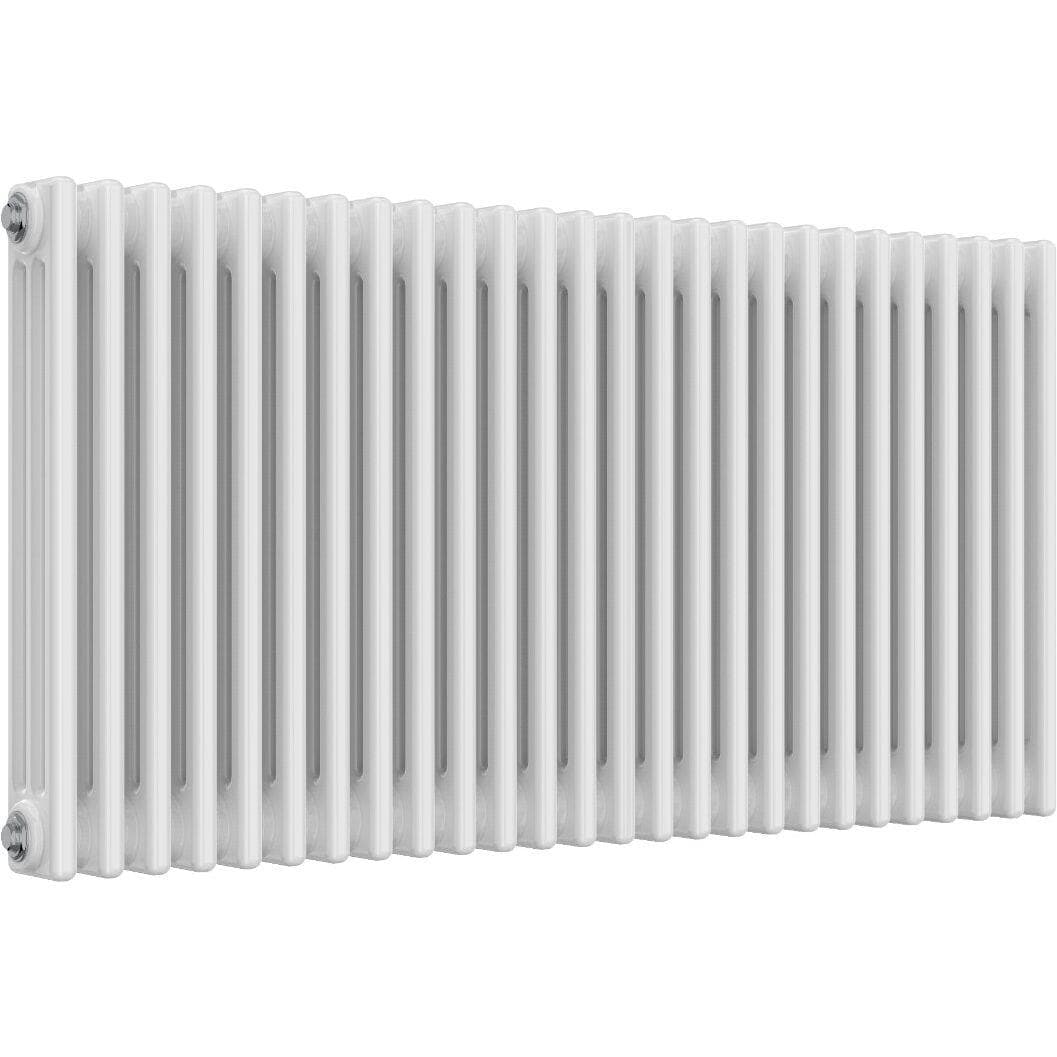 Aquarius Bathrooms Column Radiator Aquarius Foundry Horizontal 3 Column Radiator in White 600mm x 1190mm