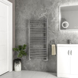Eastbrook Ladder Rail Eastbrook Wendover Straight Vertical Heated Towel Rail in Polished Stainless Steel 1200 x 600 / Central Heating