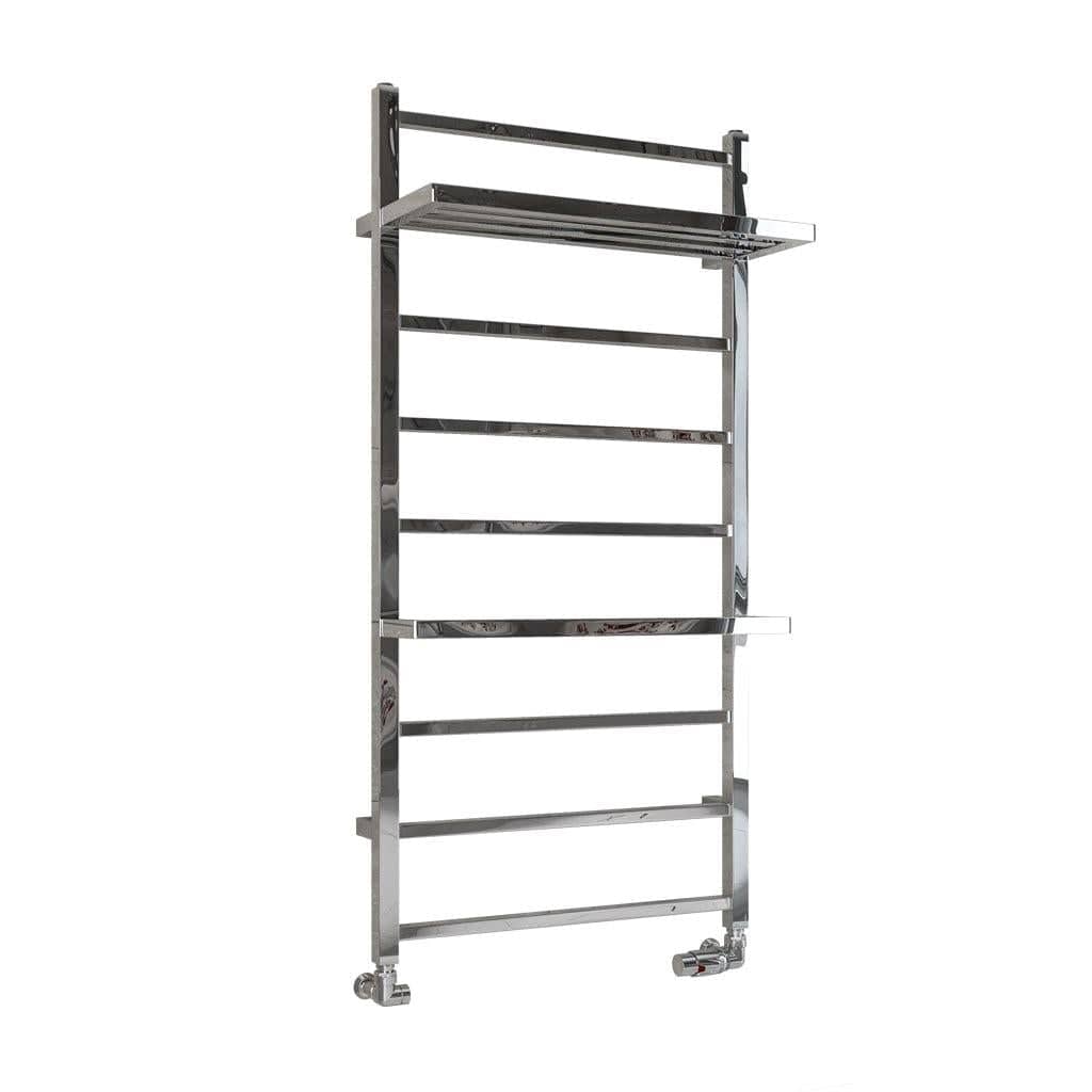 Eastbrook Designer Towel Radiator Eastbrook Launton Straight Vertical Heated Towel Rail in Chrome 1200 x 600 / Dual Fuel