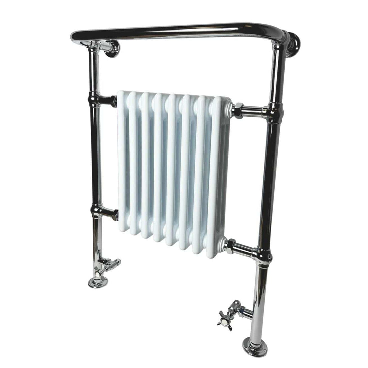 Imperial Insert Radiators Imperial Malmo 8 Bar Traditional Radiator - 960 x 665 - Chrome/White - Central Heating - RAD0110100