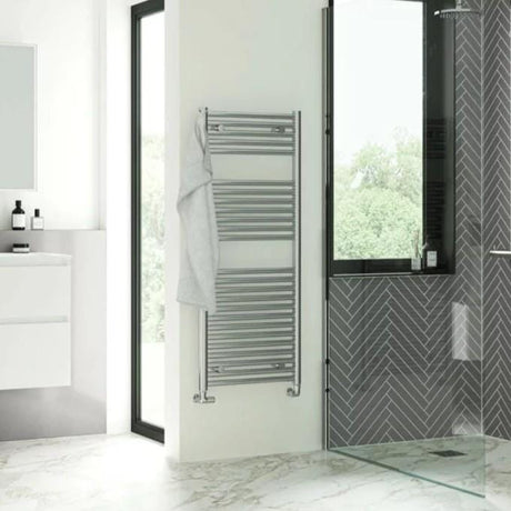 Tissino Ladder Rails Tissino Hugo2 Designer Towel Radiator in Chrome 1212 x 500 / Central Heating