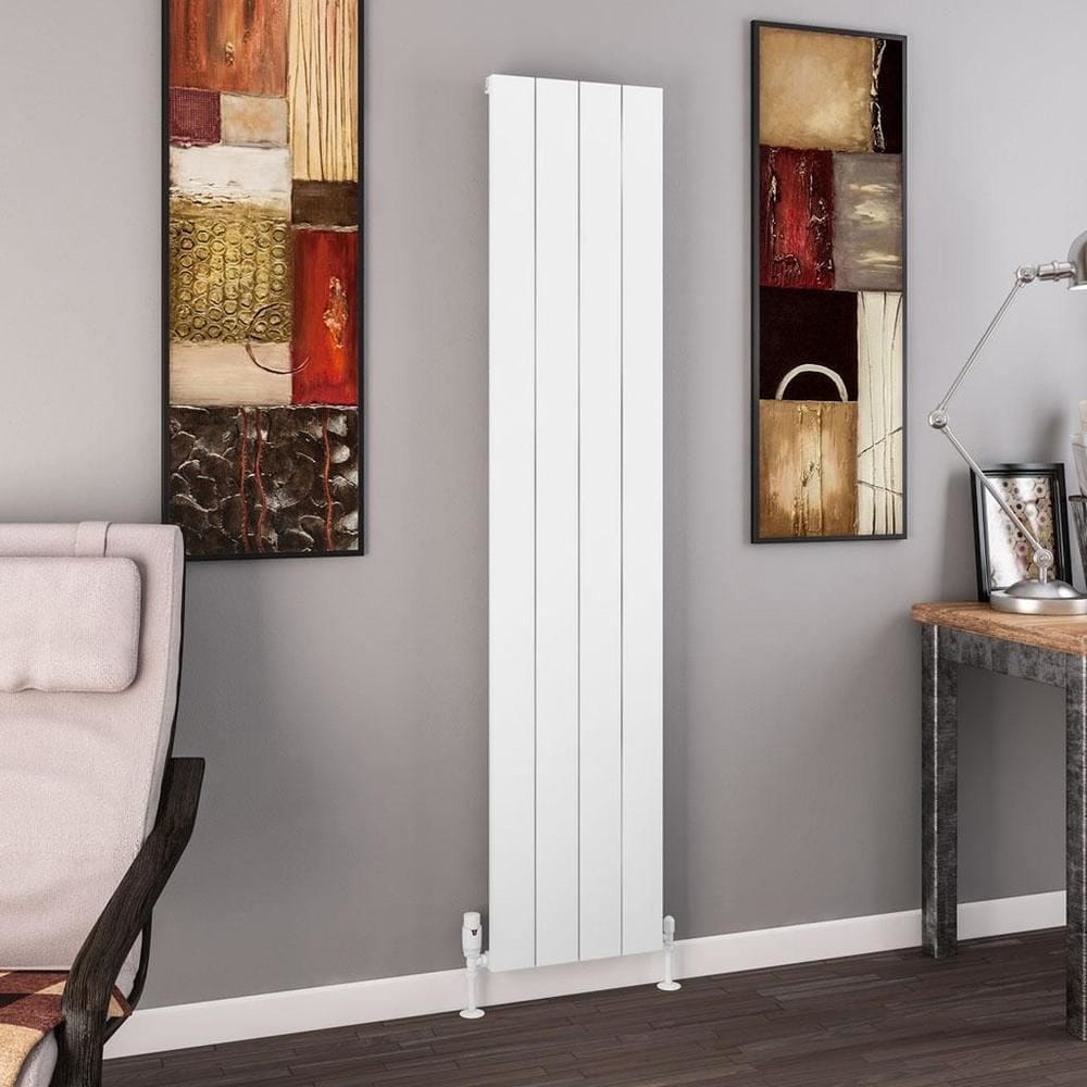 Eastbrook Panel Radiator Eastbrook Charlton Vertical Designer Radiator in Matt White 1800 x 375 / Central Heating