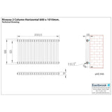 Eastbrook Rivassa Traditional 2 Column Radiator in Matt Black