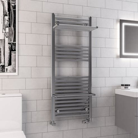 Eastbrook Eastbrook Haddenham Straight Vertical Towel Rail in Chrome 1200 x 500 / Dual Fuel