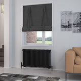Eastbrook Column Radiator Eastbrook Rivassa Traditional 2 Column Radiator in Matt Black 600 x 1010 / Central Heating