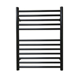 JIS Ladder Rail JIS Sussex Ouse Vertical Stainless Steel Heated Towel Rail 700 x 520mm / Central Heating / Black