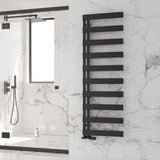 Reina Ladder Rail Reina Carpena Central Heating Aluminium Towel Rail Black / 1510 x 500mm