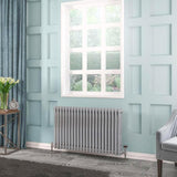 Eastbrook Column Radiator Eastbrook Rivassa Traditional 3 Column Radiator in Chrome Effect 600 x 1010 / Electric Only