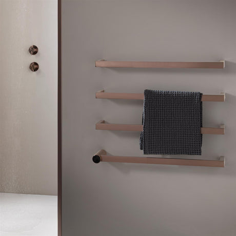 JTP Designer Towel Radiators JTP ZYON Designer Towel Radiator - 630 x 486mm - Electric Only Brushed Bronze