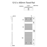 Tissino Ladder Rails Tissino Hugo2 Designer Towel Radiator in Arabica