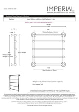 Imperial Traditional Towel Rail Imperial Lund Traditional Wall Mounted Heated Towel Rail in Polished Nickel