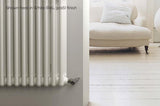 MHS Radiators Column Radiator MHS Multisec Traditional 3 Column Radiator in Traffic White