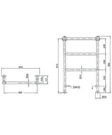 Heritage Portland Traditional Heated Towel Rail - Floor Mounted - 850 x 575 - Chrome - AHC76