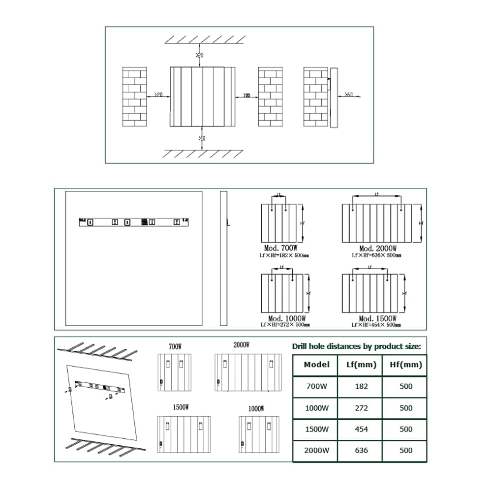 Reina Panel Radiator Reina Maia Wi-Fi Enabled Electric Horizontal Panel Radiator in White