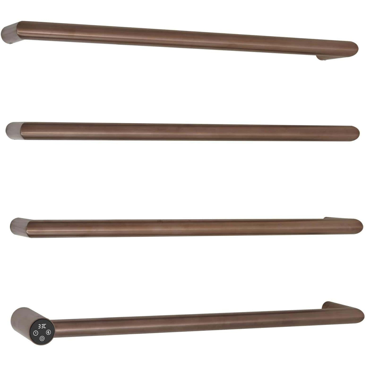 JTP Designer Towel Rail JTP Obi Designer Towel Radiator - 600 x 485mm - Electric Only Brushed Bronze