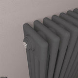 Eastbrook Column Radiator Eastbrook Rivassa Traditional 4 Column Radiator in Matt Anthracite