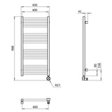 Crosswater Ladder Rail Crosswater MPRO Designer Vertical Towel Radiator in Brushed Brass