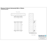 Eastbrook Rivassa Traditional 2 Column Radiator in Matt Anthracite