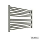 Tissino Ladder Rails Tissino Hugo2 Designer Towel Radiator in Lusso Grey 600 x 800 / Central Heating