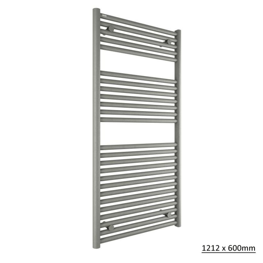 Tissino Ladder Rails Tissino Hugo2 Designer Towel Radiator in Lusso Grey 1212 x 600 / Central Heating