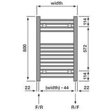 Redroom Ladder Rail Redroom Elite Straight Vertical Heated Towel Rail in Anthracite