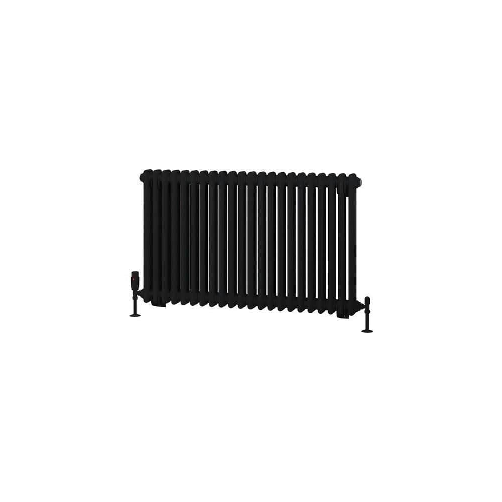 Eastbrook Column Radiator Eastbrook Rivassa Traditional 2 Column Radiator in Matt Black