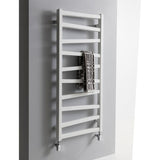 Crosswater Designer Towel Radiator Crosswater Wedge Heated Towel Rail - 500 x 1096mm  - Soft White Matt