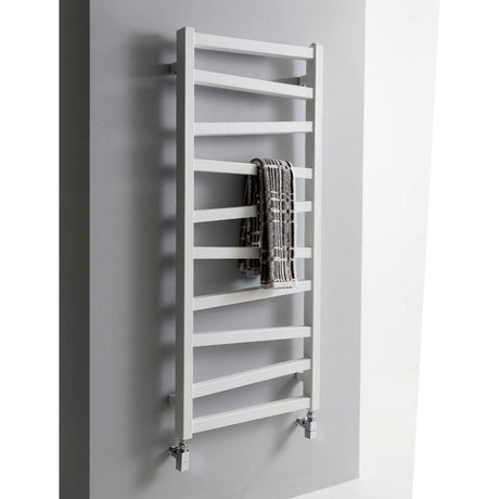 Crosswater Designer Towel Radiator Crosswater Wedge Heated Towel Rail - 500 x 1096mm  - Soft White Matt