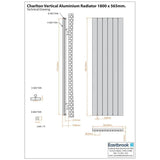 Eastbrook Panel Radiators Eastbrook Charlton Vertical Designer Radiator in Matt Black