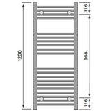 Redroom Ladder Rail Redroom Elite Straight Vertical Heated Towel Rail in Anthracite
