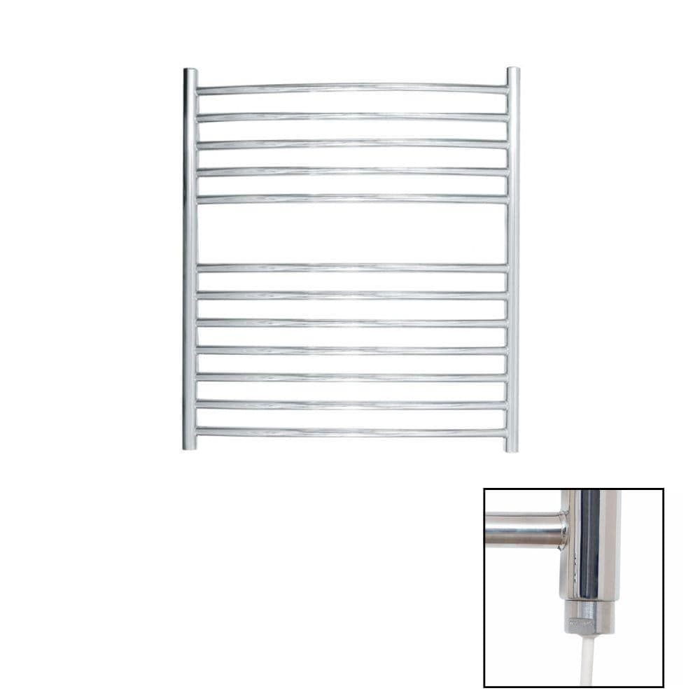 JIS Ladder Rail JIS Sussex Camber Vertical Stainless Steel Curved Heated Towel Rail 700 x 620mm / Electric Only / Polished Chrome