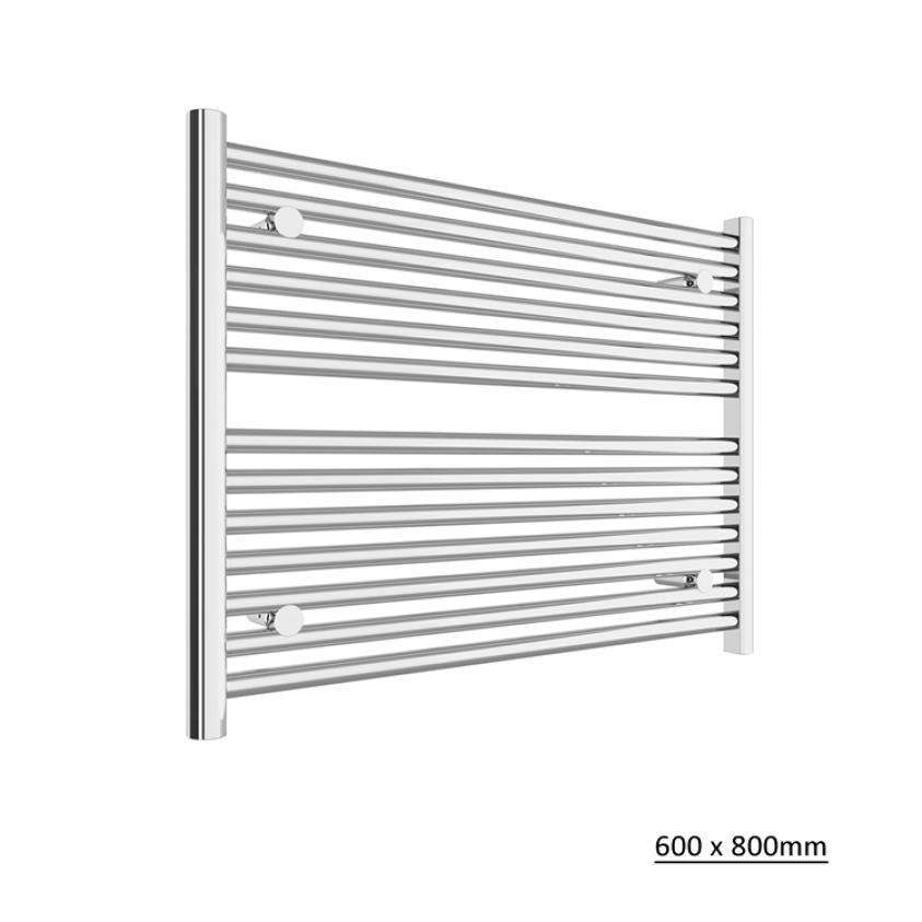 Tissino Ladder Rails Tissino Hugo2 Designer Towel Radiator in Chrome 600 x 800 / Central Heating