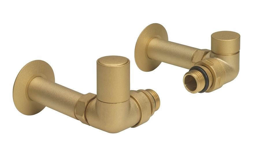 Totally Rads Crosswater MPRO Corner Rad Valve - Brushed Brass - RADCORNERF