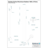 Eastbrook Panel Radiator Eastbrook Charlton Vertical Designer Radiator in Matt White