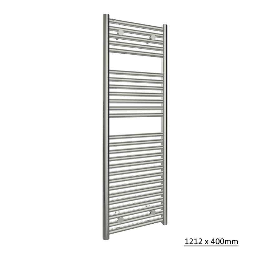 Tissino Ladder Rails Tissino Hugo2 Designer Towel Radiator in Chrome 1212 x 400 / Central Heating