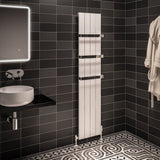 Eastbrook Panel Radiator Eastbrook Rosano Straight Vertical Aluminium Radiator in Matt White 1800 x 375mm / Central Heating