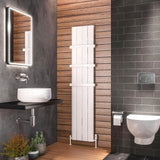 Eastbrook Peretti Straight Vertical Aluminium Radiator in Matt White