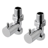 Eastbrook Minimalist Straight Manual Radiator Valves Pair - Chrome - 41.3005