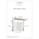 JIS Designer Towel Radiator JIS Sussex Newhaven Heated Shelf Towel Rail