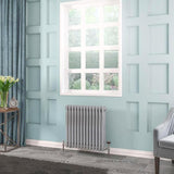 Eastbrook Column Radiator Eastbrook Rivassa Traditional 3 Column Radiator in Chrome Effect 600 x 608 / Electric Only