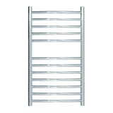 JIS Ladder Rail JIS Sussex Camber Vertical Stainless Steel Curved Heated Towel Rail 700 x 400mm / Central Heating / Polished Chrome
