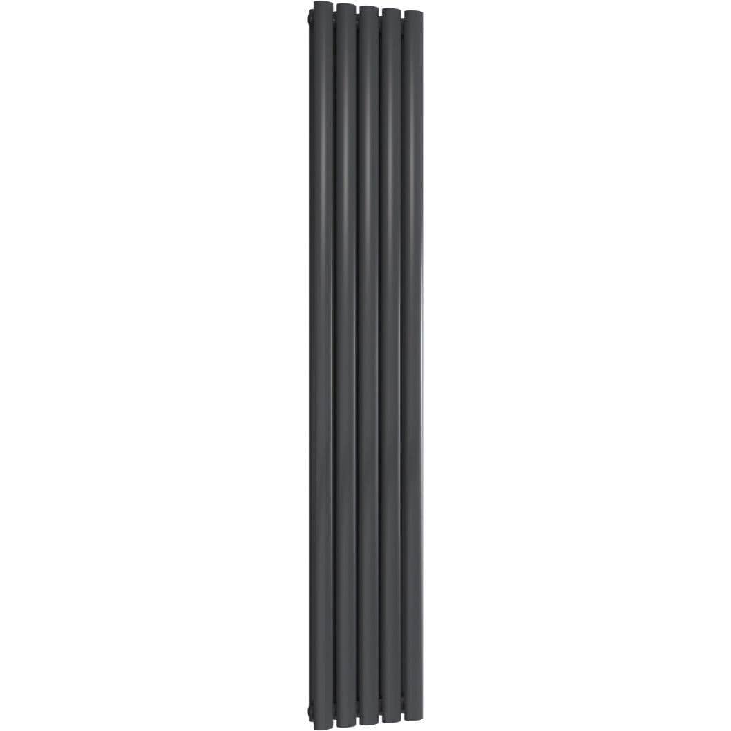 Aquarius Bathrooms Column Radiator Aquarius Athens Double Vertical Column Radiator 1800 x300mm / Anthracite