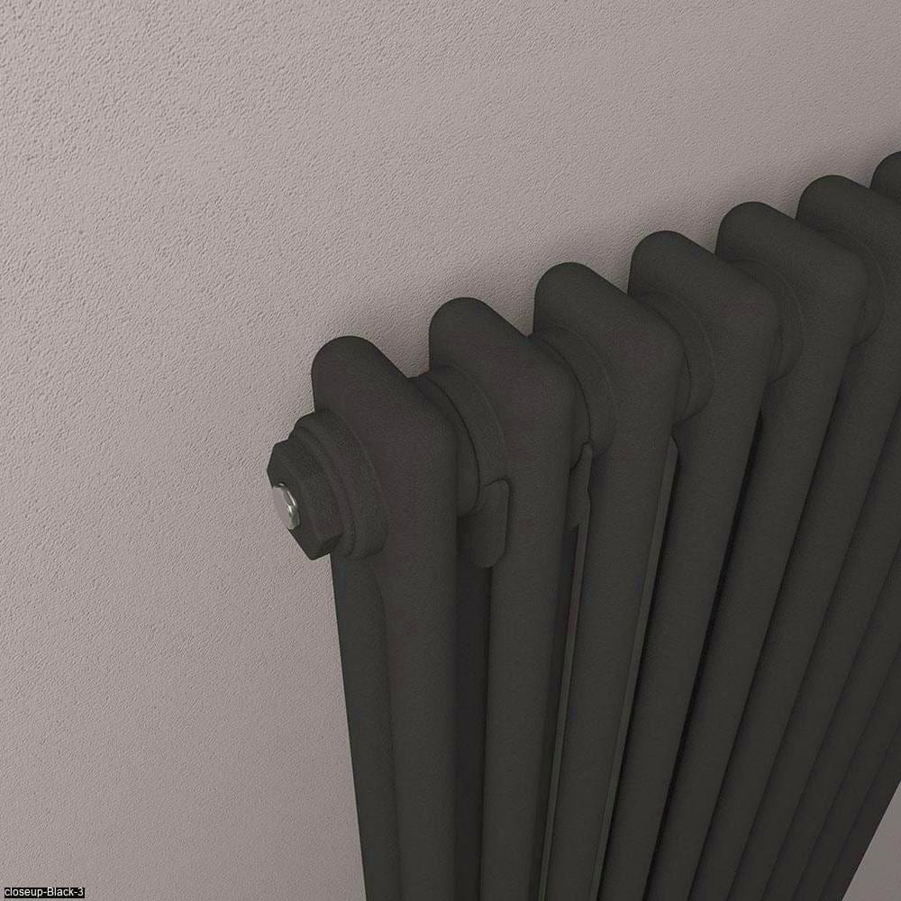 Eastbrook Rivassa Traditional 2 Column Radiator in Matt Black