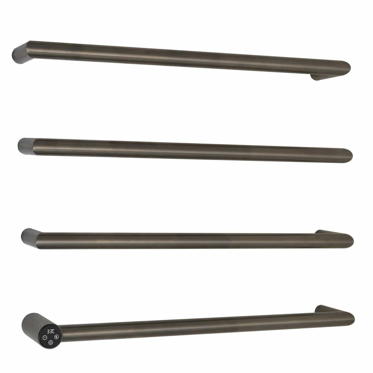 JTP Designer Towel Rail JTP Obi Designer Towel Radiator - 600 x 485mm - Electric Only Brushed Black