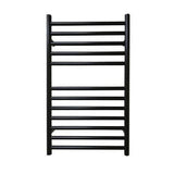 JIS Ladder Rail JIS Sussex Ouse Vertical Stainless Steel Heated Towel Rail 700 x 400mm / Central Heating / Black