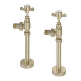 Totally Rads Radiator Valve Eastbrook Traditional Angled Manual Radiator Valve and Tail (Pair) Brushed Brass